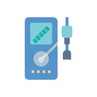 Blue multimeter icon with sensor on black background vector