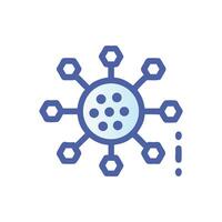 Abstract Data Network Icon with Connecting Nodes Blue vector