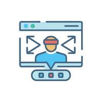 Virtual Reality Metaverse User Experience Design Interface Concept vector