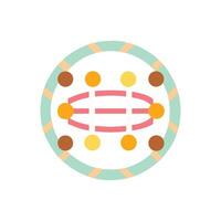 Abstract Colorful Graphic Circle, Dots, and Lines Pattern vector
