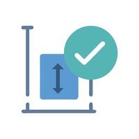 Dimension change accepted icon, resize completed illustration vector