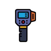 Infrared Thermometer Icon Temperature Measurement and Thermal Imaging vector