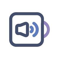 Stylish Volume Control Icon with Rounded Square Frame vector
