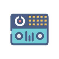 Modern Music Equalizer or Studio Console Icon Design vector