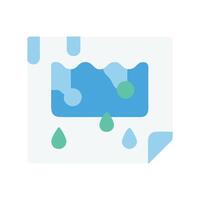Modern Water Cycle Diagram on a Tilted White Sheet vector