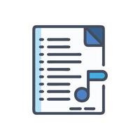 Digital Document Icon List, Information, Paper, and Note vector