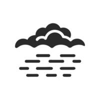 Dark Fog Icon, Bad Weather Symbol, Mist, Steam vector