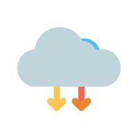 Cloud download concept icon for storage and computing vector