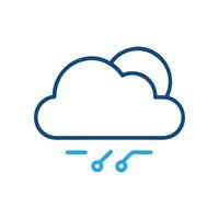 Cloud Computing Network Technology Icon Symbol isolated vector