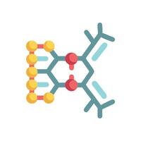 Complex molecule graphic with nodes and connecting lines vector