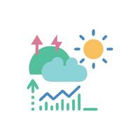 Weather Impact on Market Fluctuations and Data Analysis vector