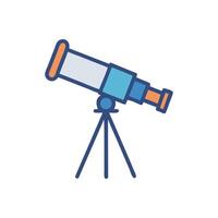 Telescope with Tripod Icon for Space Exploration vector