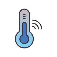 Smart thermometer with wireless connection. Digital temperature measurement vector