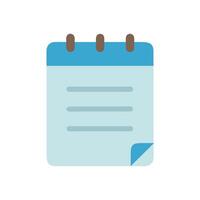 Blue Notepad Icon for Notes, Planning, and Reminders vector