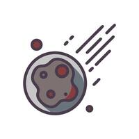 Stylized Illustration of a Falling Meteor with Trail vector