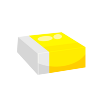 A yellow box with a white border png