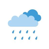 Rain cloud illustration on black background, weather icon vector