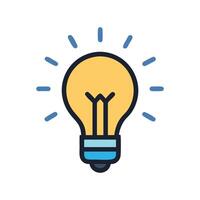 Lightbulb Icon Idea Innovation and Creative Thinking Symbol vector