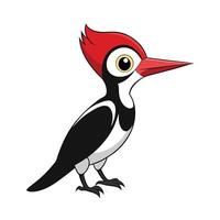 Cartoon Woodpecker Illustration Funny, Colorful Bird, Birdwatching Design vector
