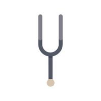 Simple gray tuning fork icon on a black background vector