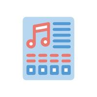 Modern Music List or Playlist Icon Illustration vector