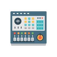 Cartoonstyle audio mixing console with buttons and sliders vector