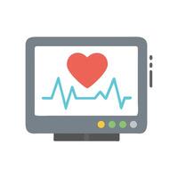 Heart Monitor Showing Heartbeat Health Monitoring EKG Display vector