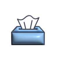 Modern 3D Tissue Box Icon Soft Tissues and Everyday Use Design png