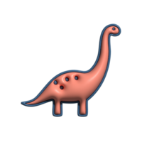 3D Render of Brachiosaurus Icon Prehistoric Dinosaur and Ancient Life Symbol png