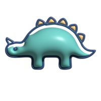 Modern 3D Triceratops Icon Dinosaur and Ancient Wildlife Design png
