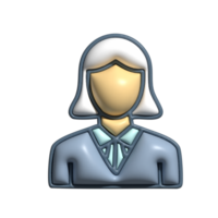3D Render of Judge Icon Law, Justice, and Court Symbol png
