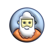 Modern 3D Zeus Icon Thunderbolt Wielder and Divine Power Design png