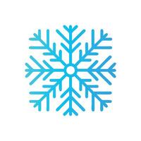 Gradient Blue Snowflake Icon on Black Background vector