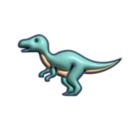 3D Render of Velociraptor Icon Prehistoric Dinosaur and Agile Predator Symbo png