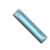 3D Ruler Geometry, Design, and Drafting Concept png
