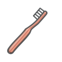 Modern 3D Toothbrush Icon Daily Routine and Personal Care Design png