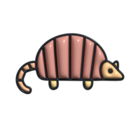 Modern 3D Pangolin Icon Armored Animal, Insect Eater, and Natural Habitat Design png