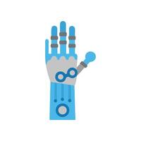 Blue and Gray Robotic Hand with Artificial Intelligence vector