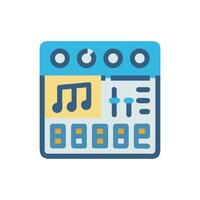 Digital Music Production App Interface, Beatmaker Graphic vector
