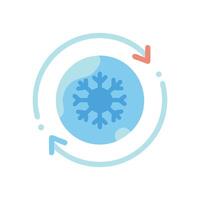 Cooling cycle concept illustration in format isolated vector