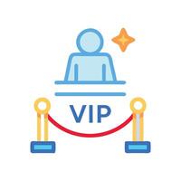 VIP Event Exclusive Access Icon on Black Background vector