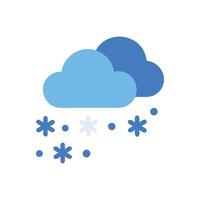 Clouds and Snowflakes Weather Icon Illustration vector