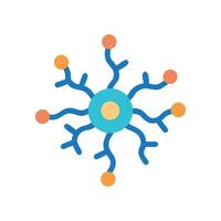 Modern minimalist icon of Neuron isolated on black background vector