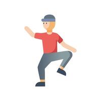 Modern Icon of a Man Doing Balance Pose vector