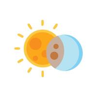 Sun Solar Eclipse Phenomenon Moon Cosmos Space Universe vector