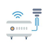 Modern Wireless Router with Connected Antenna Technology vector