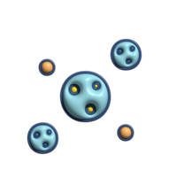 3D Render of Asteroids Icon Space Rocks and Cosmic Collision Symbol png
