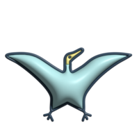 3D Render of Pterosaurus Icon Prehistoric Flying Reptile and Ancient Creature Symbol png