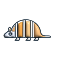 3D Render of Pangolin Icon Scaly Mammal, Endangered Species, and Wildlife Symbol png