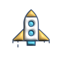 3D Render of Computer Chip Icon Technology and Processing Power png